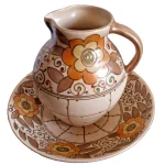 Charlotte Rhead Bursley Ware Art Deco Jug and Bowl art deco Antique Ceramics