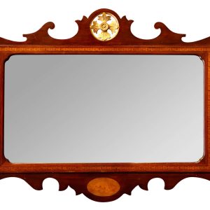 Antique Mahogany Wall Mirror Circa 1900