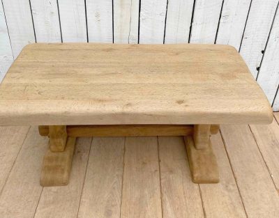 French Vintage Bleached Oak Coffee Table