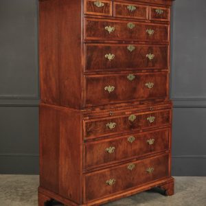 Early 18th Century Walnut Tallboy Chest On Chest