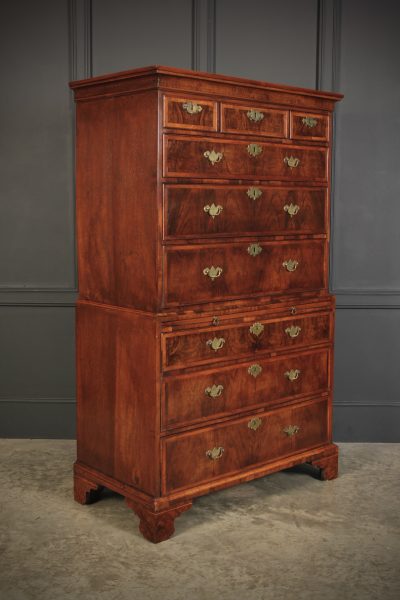 Early 18th Century Walnut Tallboy Chest On Chest