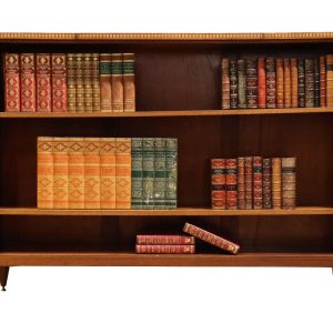 Late 19th Century Mahogany Open Bookcase with Tunbridge Ware Inlay