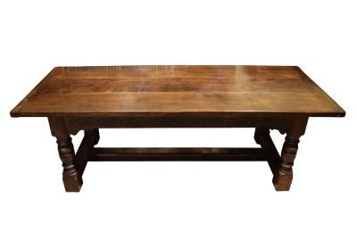 Oak Plank Top Refectory Table in Excellent Condition