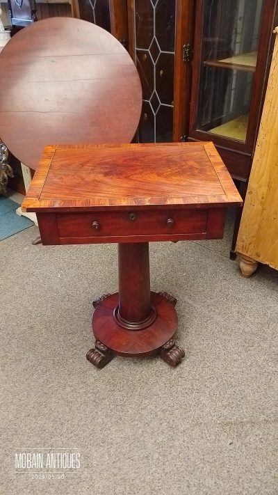 Small Antique Pedestal Table