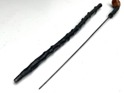 IRISH BLACKTHORN WALKING STICK SWORD STICK