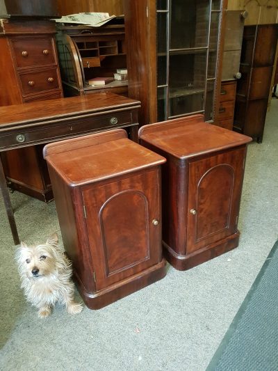 Antique Victorian Pair of Bedside Cabinet Tables