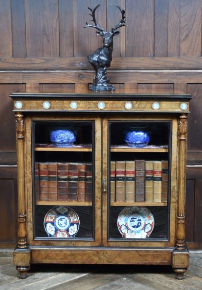 Victorian Walnut Display Cabinet SAI3834