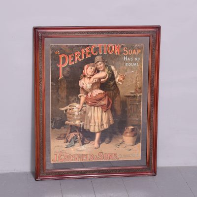 Framed original Edwardian poster for ‘ Perfection Soap’ by J. Grosfield & Sons, Warrington