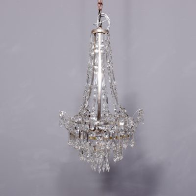 Silvered and Crystal Chandelier