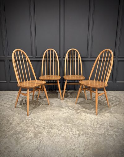 Set Of Four Ercol Quaker Dining Chairs