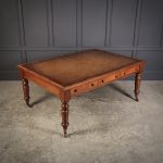 Victorian Mahogany & Amboyna Writing Table by Bulstrode Cambridge antique table Antique Desks