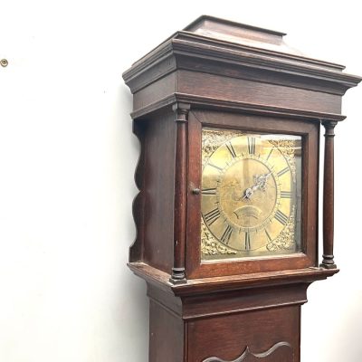 JAMES YARDLEY 18th CENTURY OAK LONG CASED CLOCK