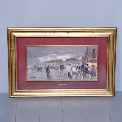 Stylish Oil Painting of a Street Scene