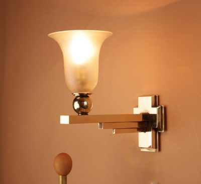 Art Deco Very Stylish Brass Wall Light