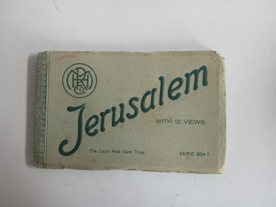 Rare 12 Palestine COLOUR Photographic Postcard Booklet including Interior view Masjid Al Aqsa c1920