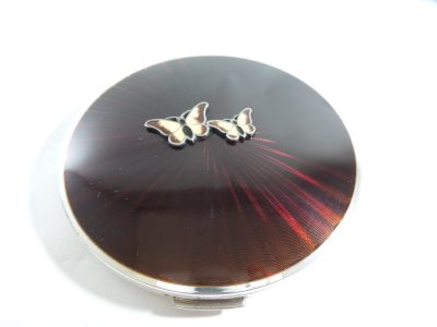 Stratton Enamel Butterfly Powder Compact