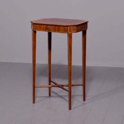 George 111 satinwood banded, mahogany occasional or lamp table