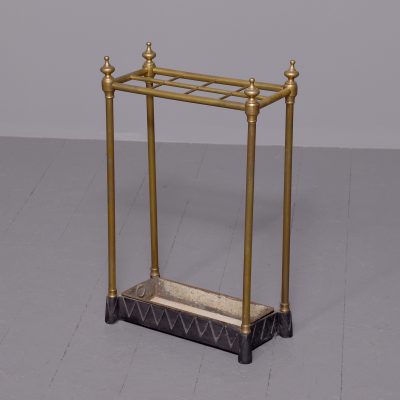 Victorian Brass and Cast Iron Stick Stand