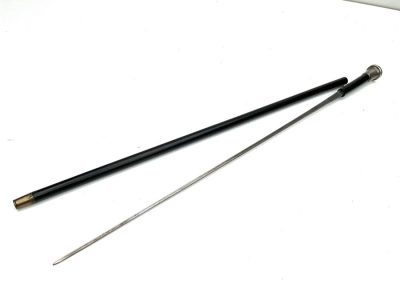 SILVER TOP GENT'S WALKING STICK SWORD STICK
