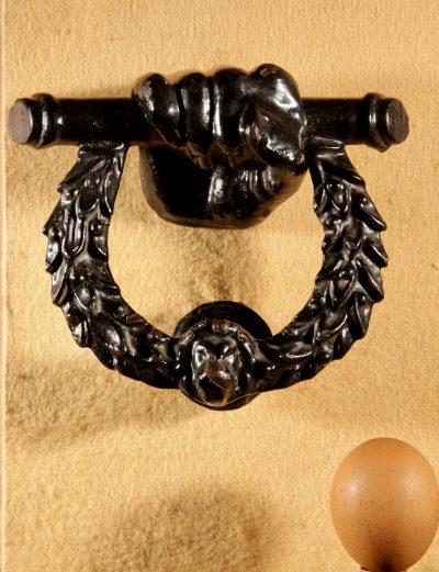 Victorian Cast Iron Complete Door Knocker Circa 1870
