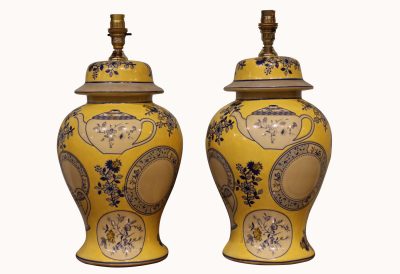 Pair of Decorative Ceramic Table Lamps, circa 1980