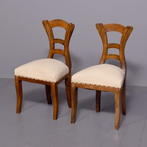 Stylish Walnut Austrian Side Chairs