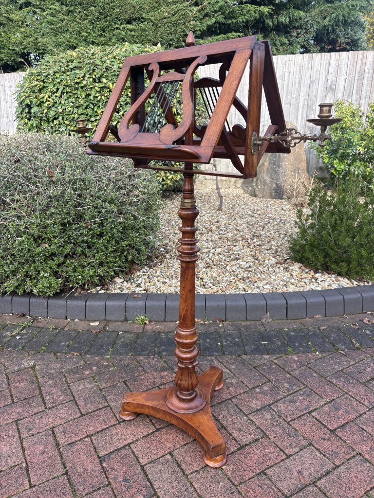 Victorian Walnut Duet Music Stand