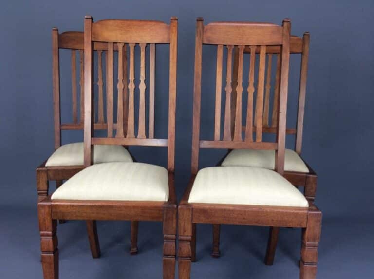 Set of 4 Arts & Crafts Dining Chairs by Shapland & Petter c1900