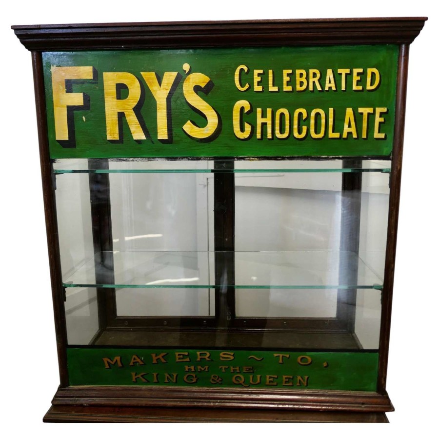 1900s Counter Top Fry's Sweet Shop Display Cabinet