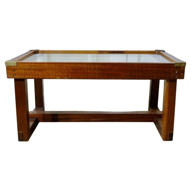 1960s Jansen Campaign Style Coffee Table A great 60s design coffee table