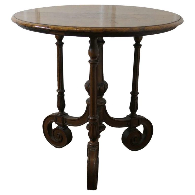 19th Century Burr Walnut Wine Table