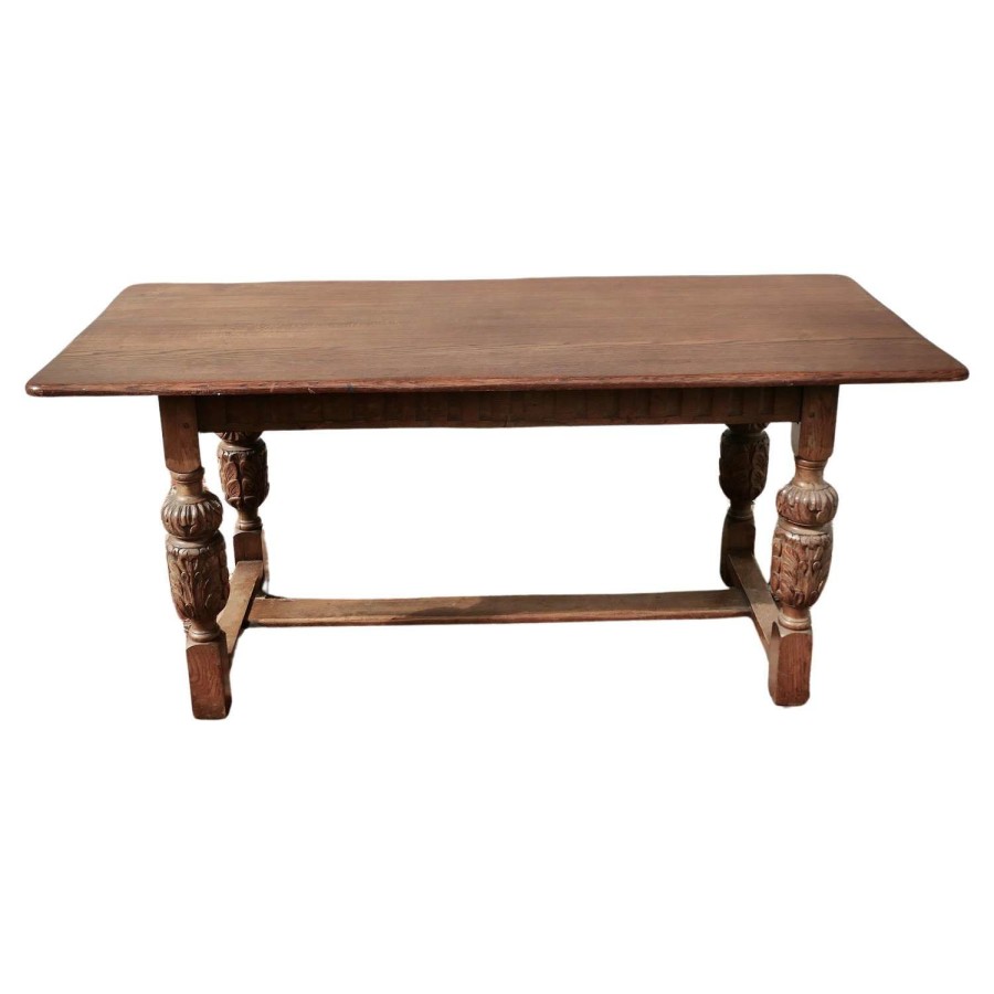 19th Century Farmhouse Gothic Oak Refectory Table This is a large piece