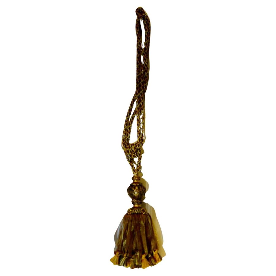 3 Beautiful Pairs of Very Large Gold Silk Tassels
