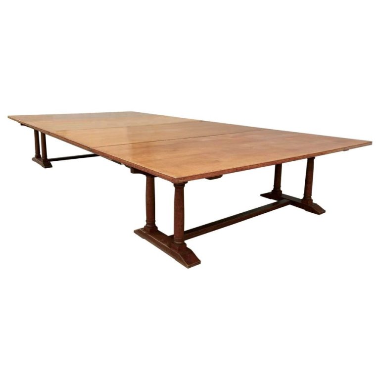 30 Seater Oak Banqueting Table, Arts %26 Crafts BoardroomTable