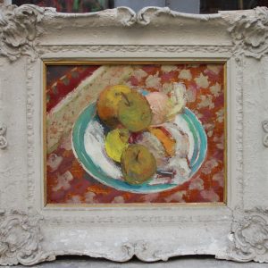 Margaret Thomas (British 1916-2016) Modernist still life with fruits