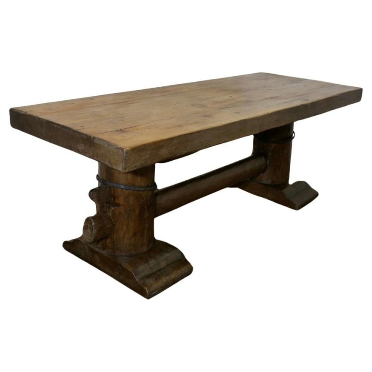 A 19th Century French Oak Refectory Table Very Heavy Solid Oak Countr