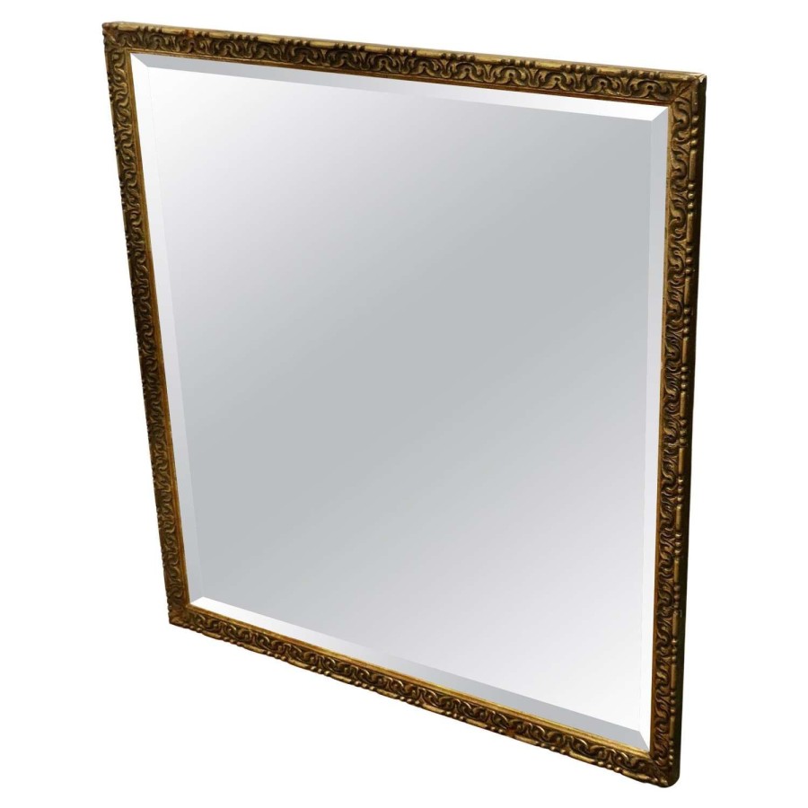 A Large Decorative Gilt Wall Mirror