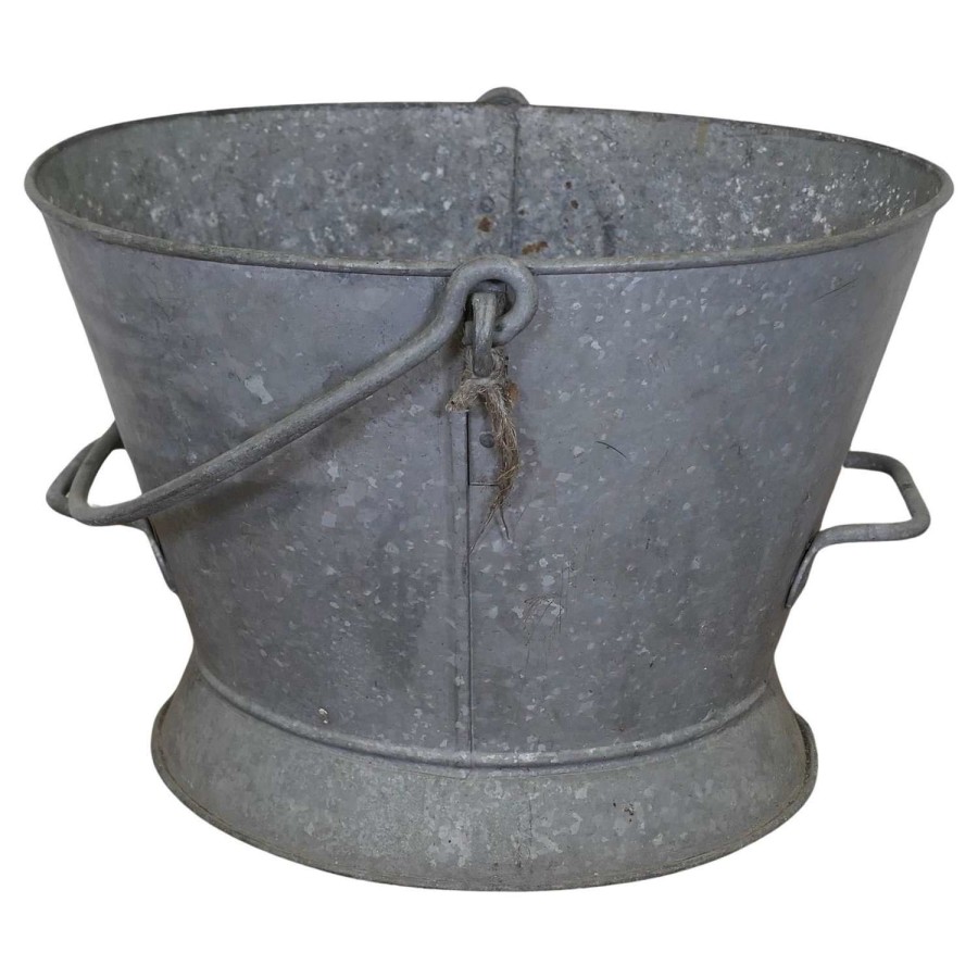 A Large Galvanised Housemaid’s Bucket A Traditional piece and a very