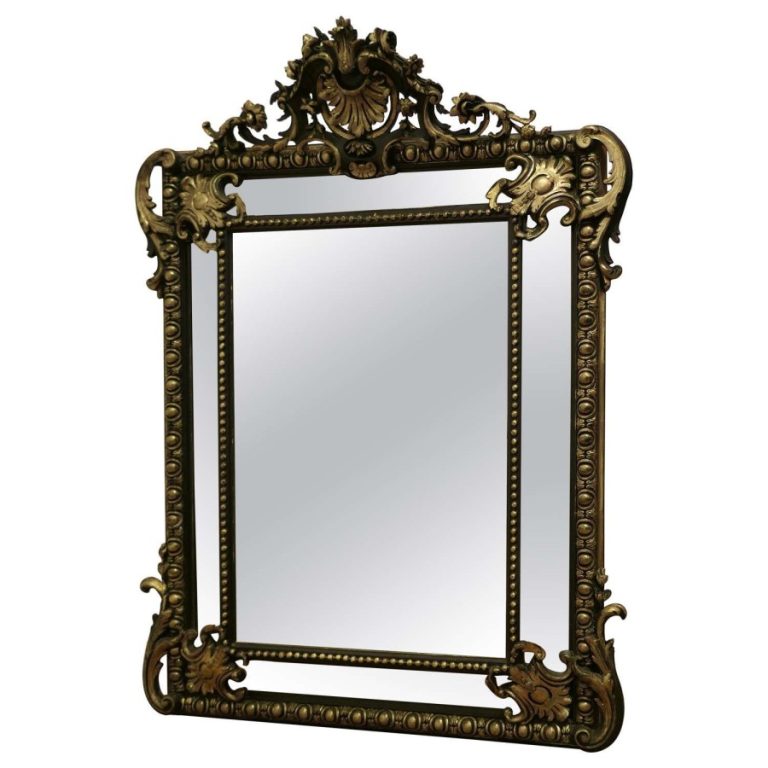 A Large Napoleon III French Cushion Mirror