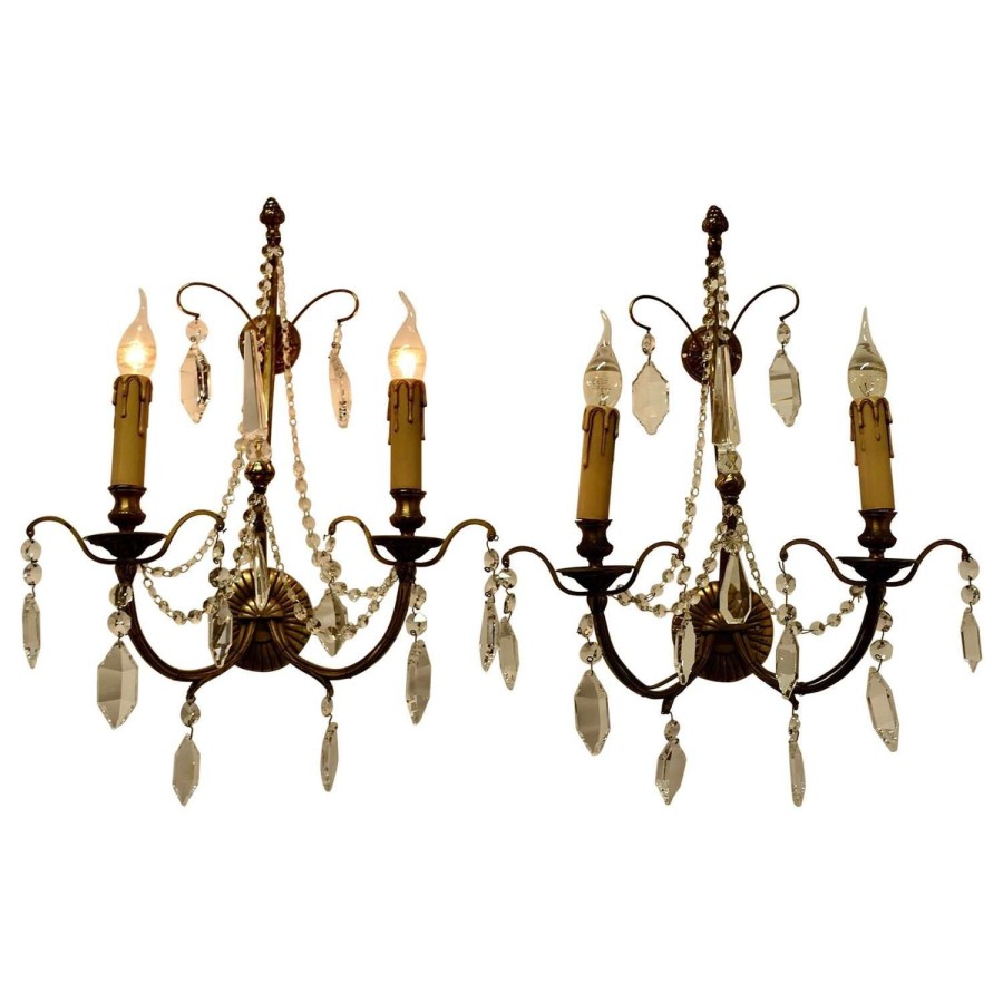 A Magnificent Pair of French Wall Chandeliers