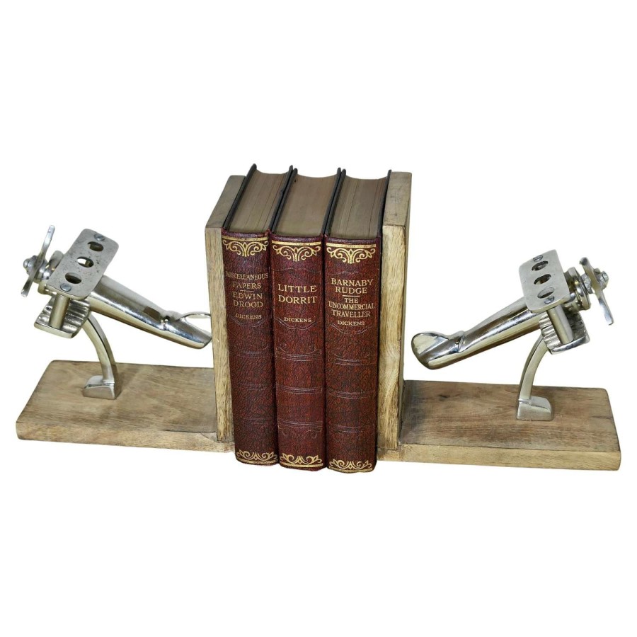 A Pair of Mid Century Quirky Bookends on an Aeronautical Theme