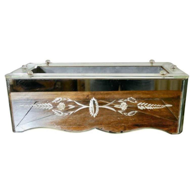 An Etched Venetian Mirrored Planter Trough A very unusual piece