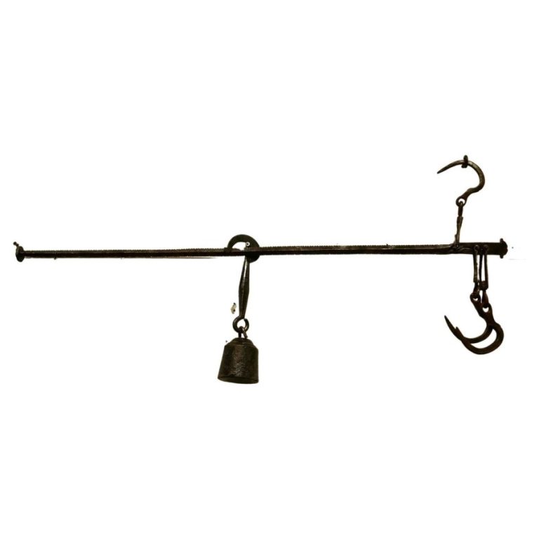Antique Decorative Butcher's Steelyard, English, Iron, Weighing Instru