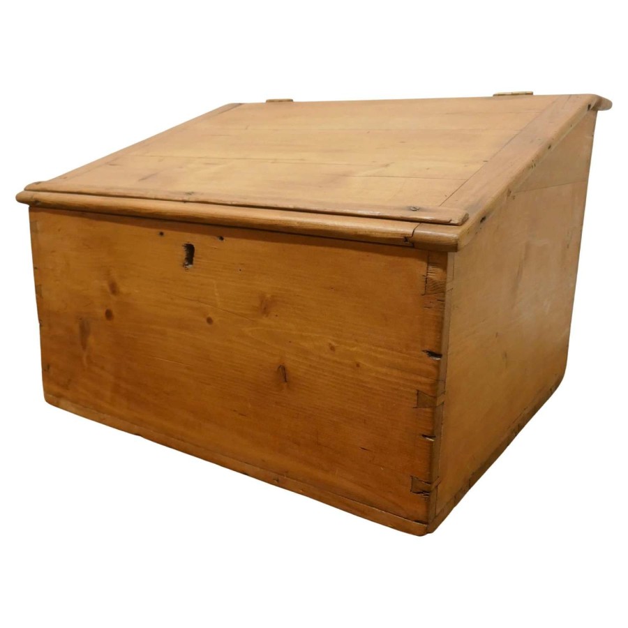 Antique Deep Pine Sloping Clerks Writing Desk