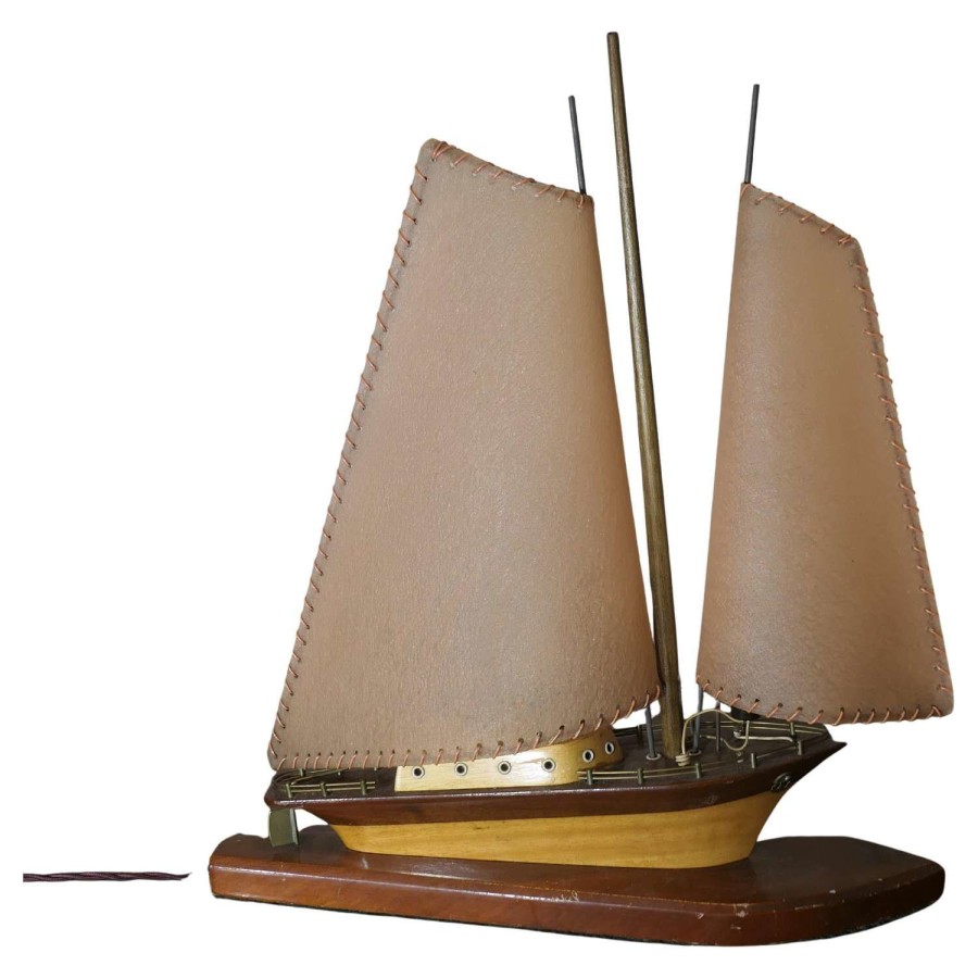 Art Deco Boat Builders Model Yacht Table Lamp A real fun piece