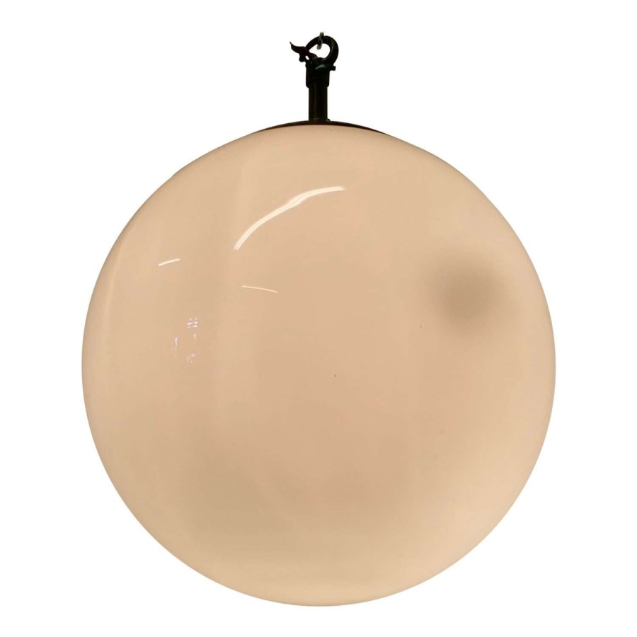 Art Deco Globe Opaline Glass Hanging Pendant Light, This handsome piece comes