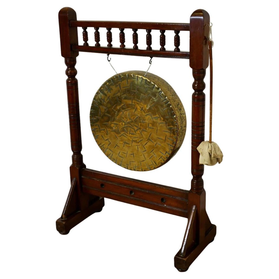 Arts and Crafts Walnut Dinner Gong This is a large hall piece the Br