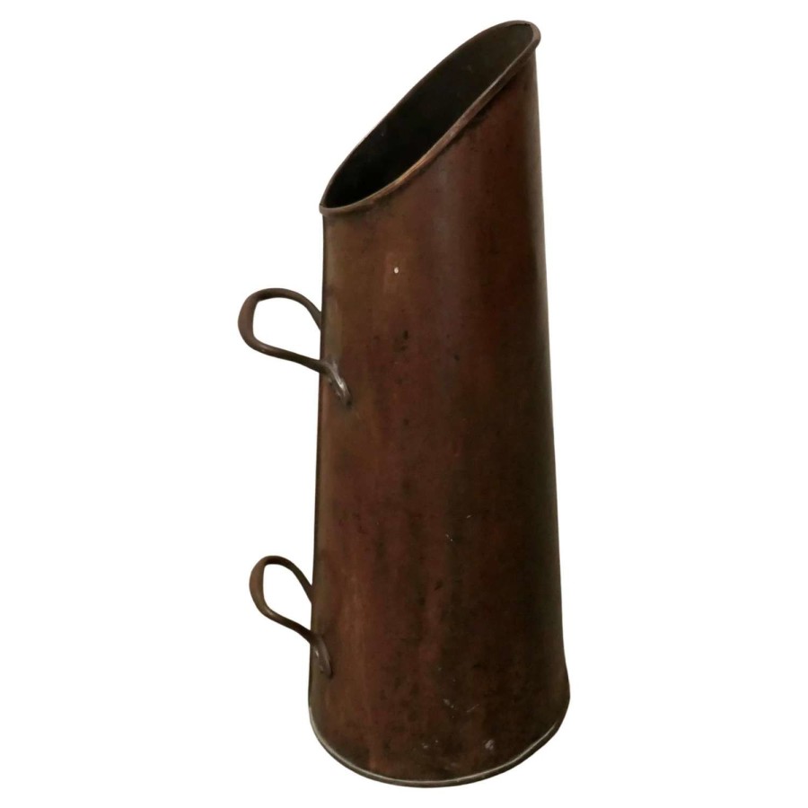 Charming Antique Brass Hod for Coal