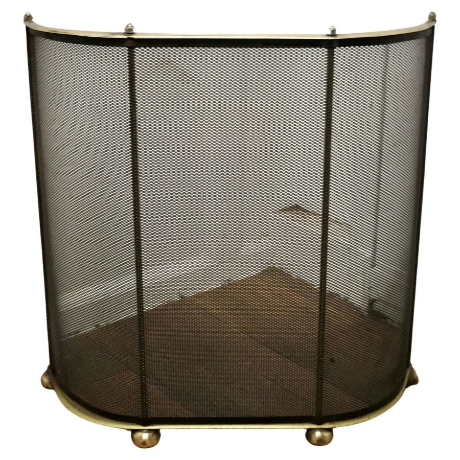 Curved Brass and Iron Nursery Fire Guard