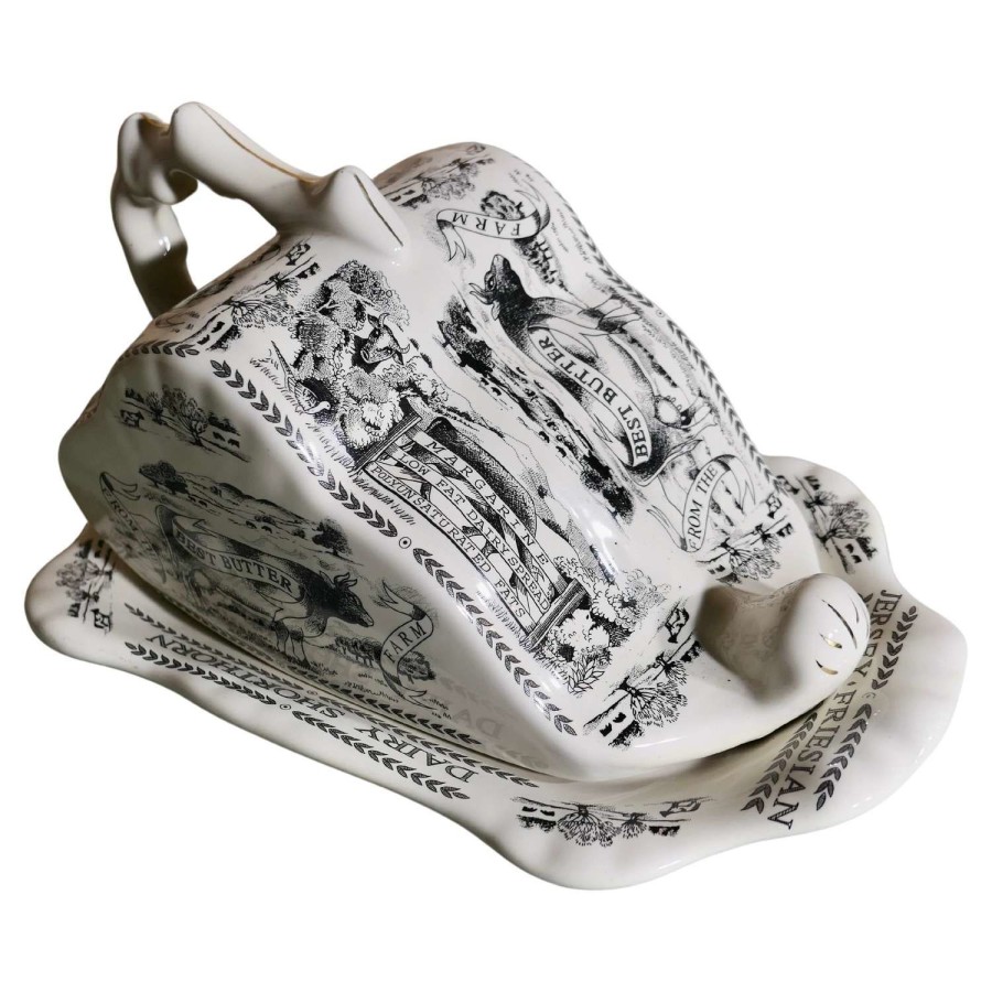 Dairy Farm Shop Style Covered Wedge Cheese Dish